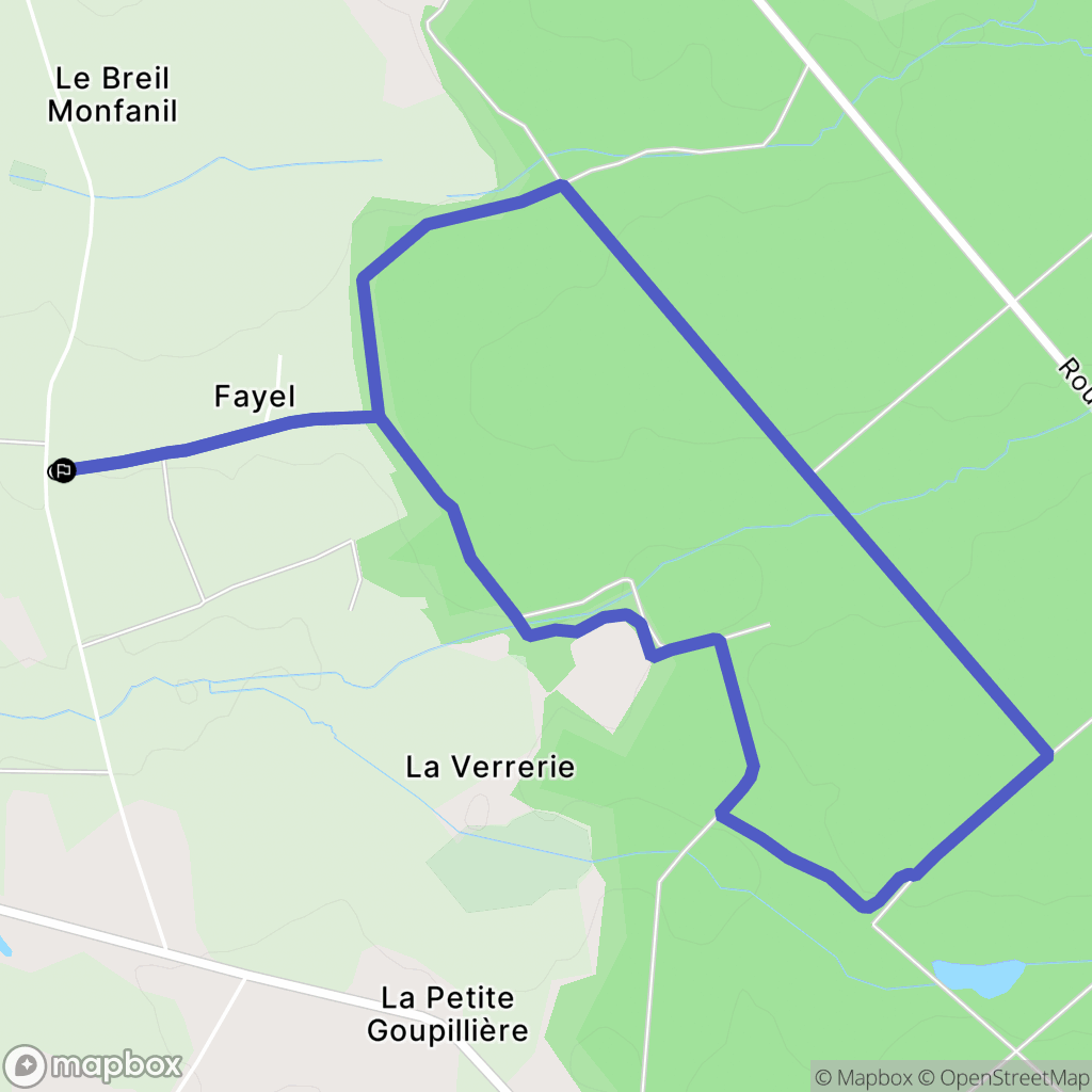 Argentré-du-Plessis : carte du parcours de randonnée - France