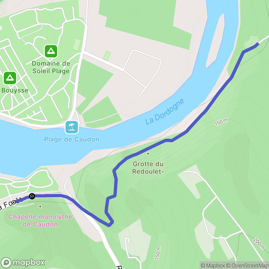 Domme : carte du parcours de randonnée - France