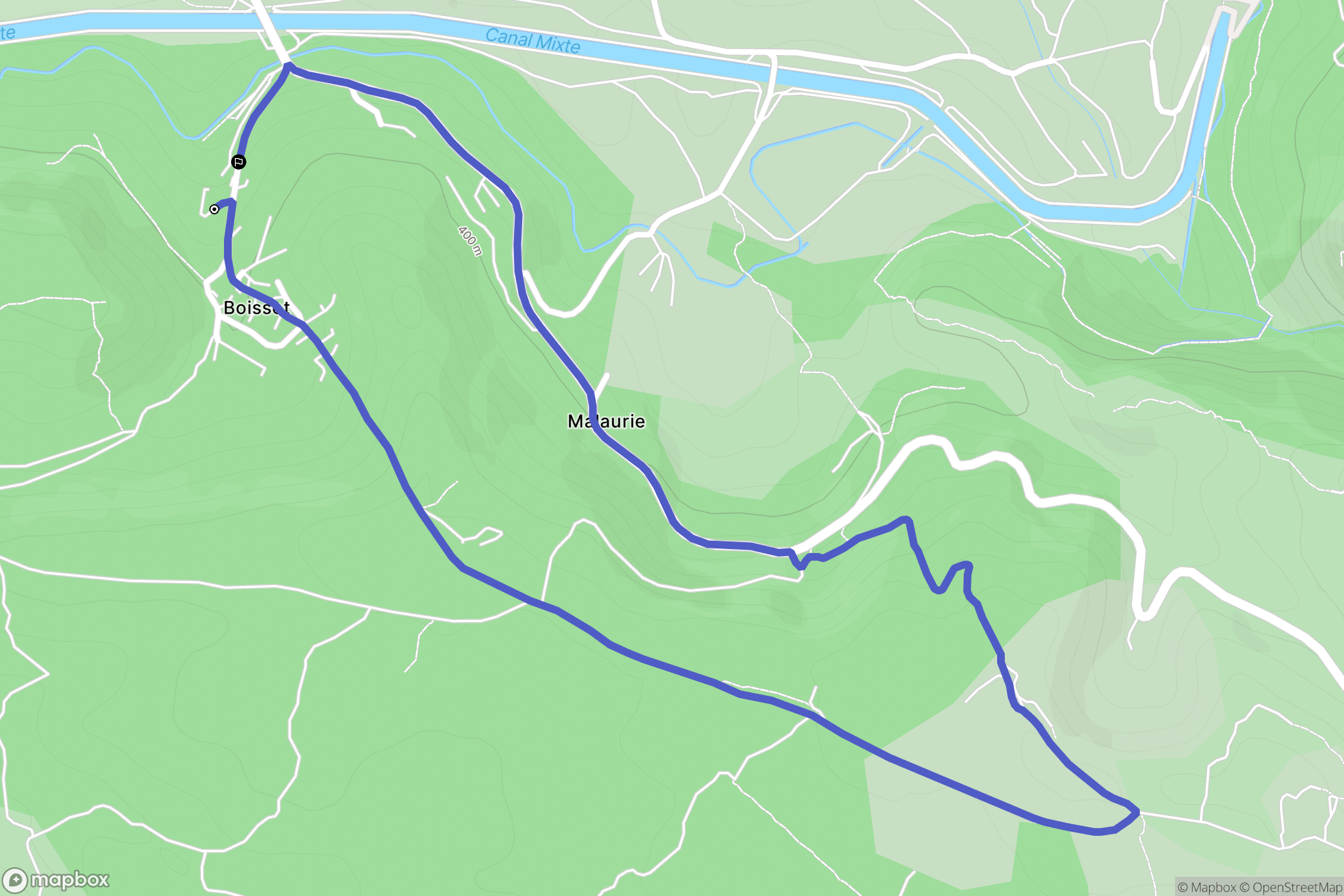 Saint-Julien : carte du parcours de randonnée - France