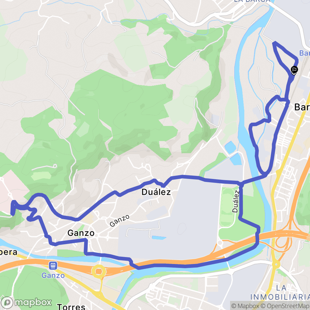 Torrelavega : carte du parcours de randonnée - Spain