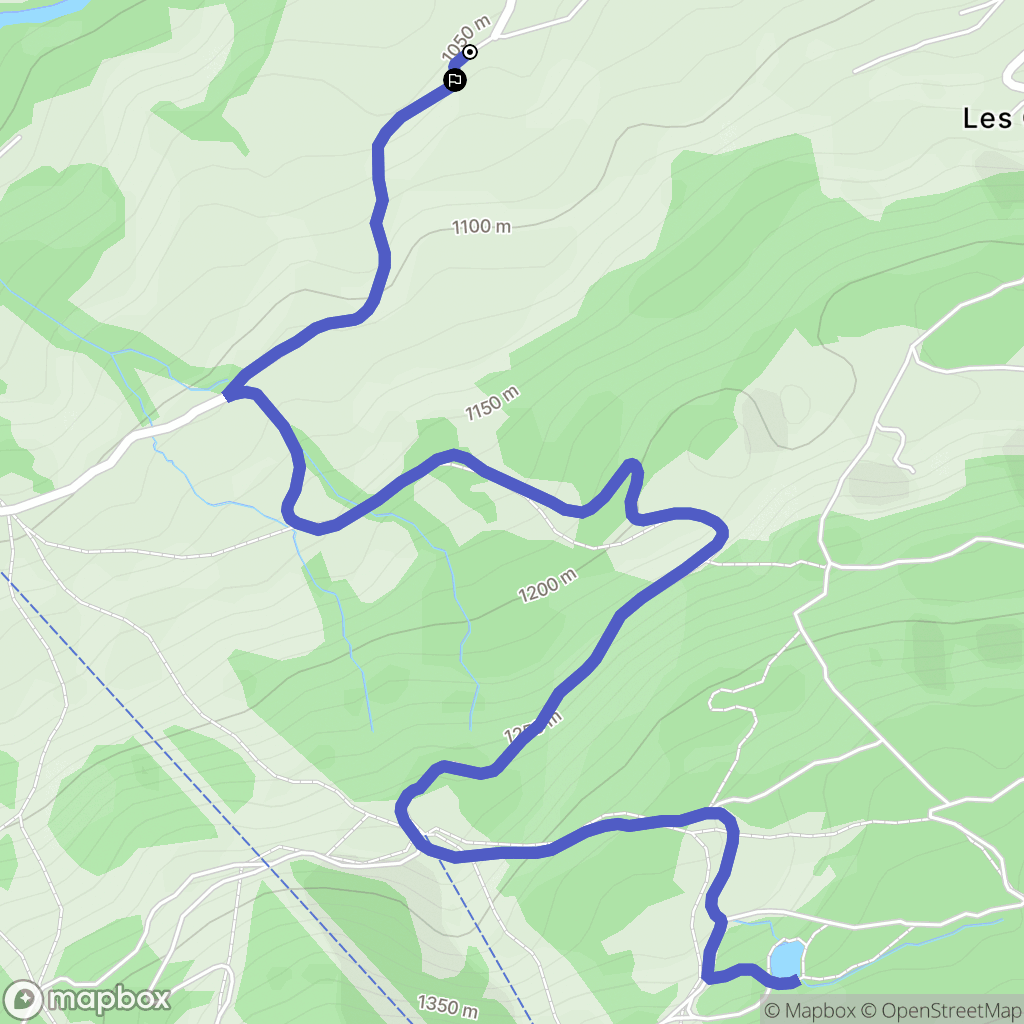 Praz-sur-Arly : carte du parcours de randonnée - France