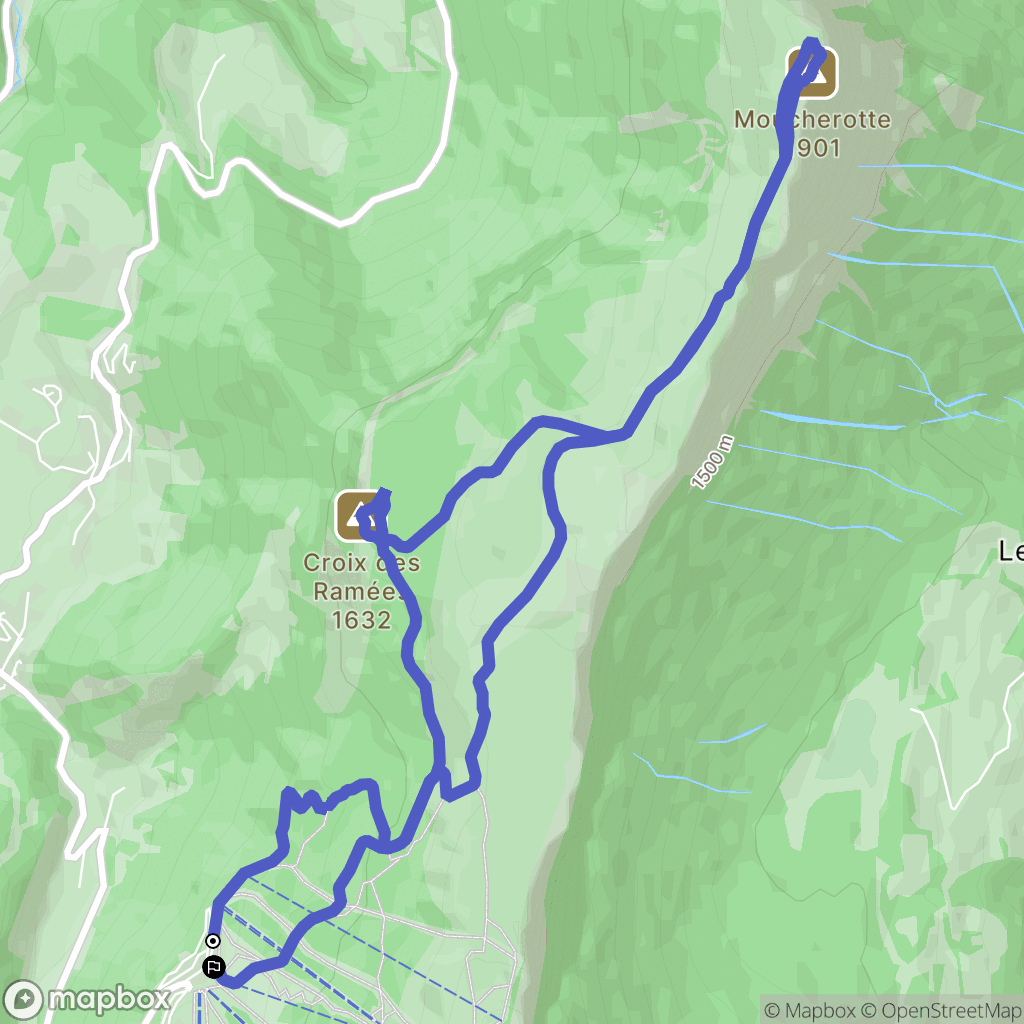 Lans-en-Vercors : carte du parcours de randonnée - France