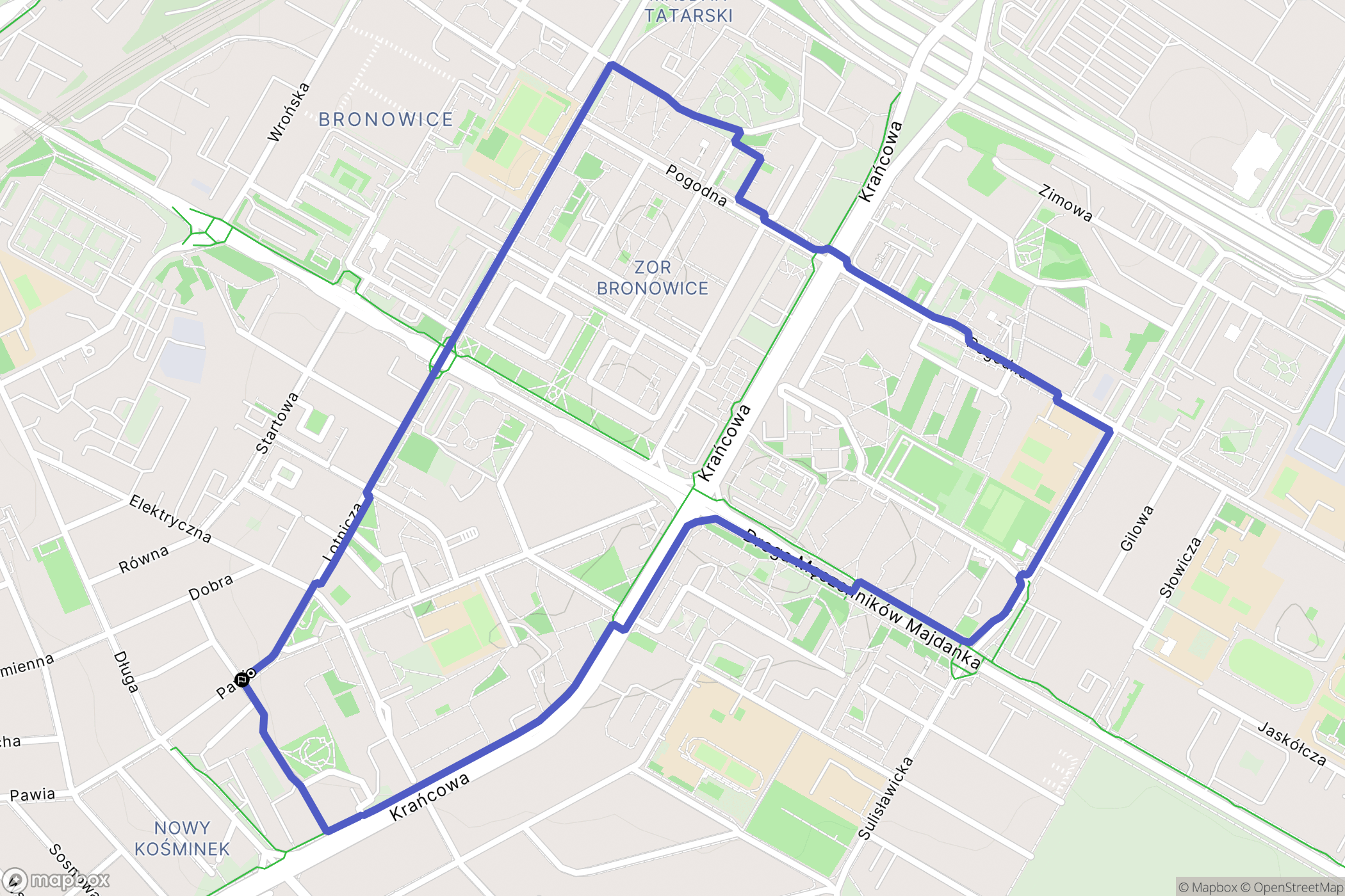 Lublin: mapa trasy - Poland
