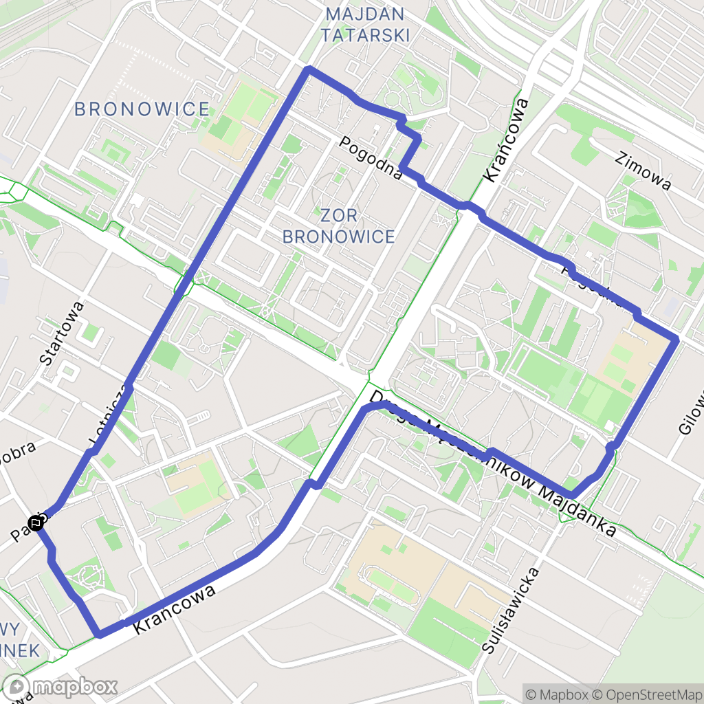 Lublin: mapa trasy - Poland