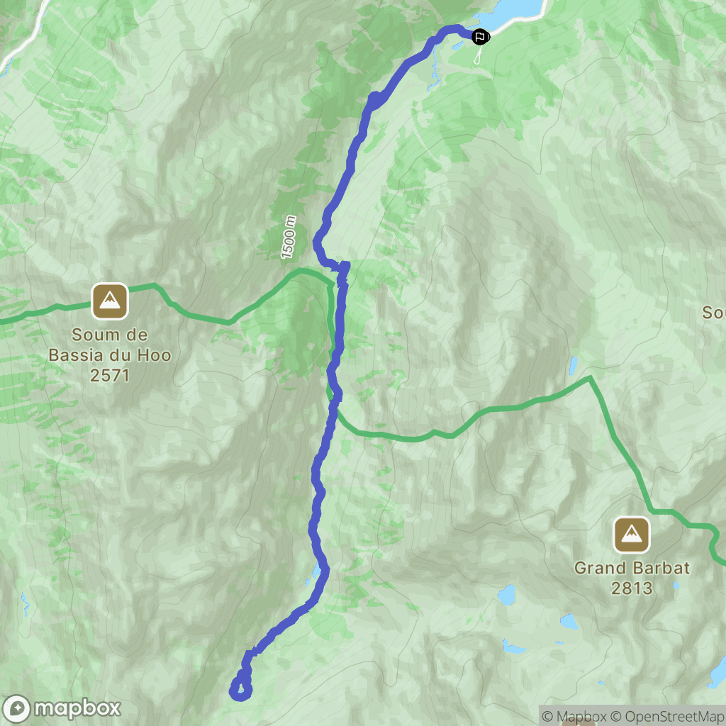 Estaing : carte du parcours de randonnée - France