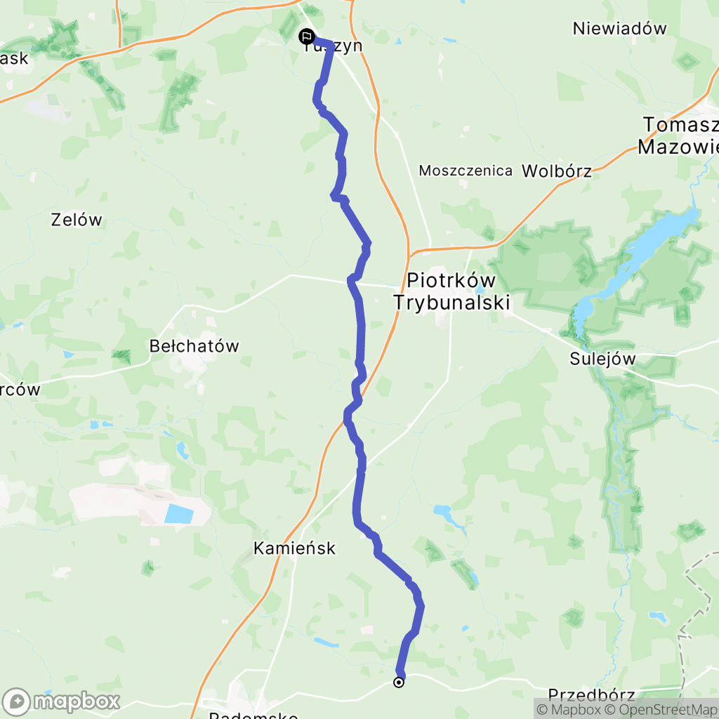 Kodrąb: mapa trasy - Poland
