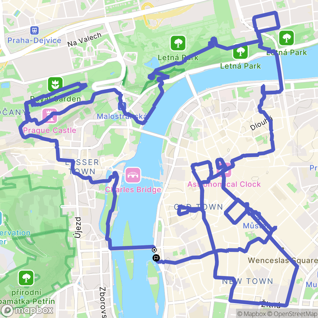 Hlavní město Praha: mapa trasy - Czechia
