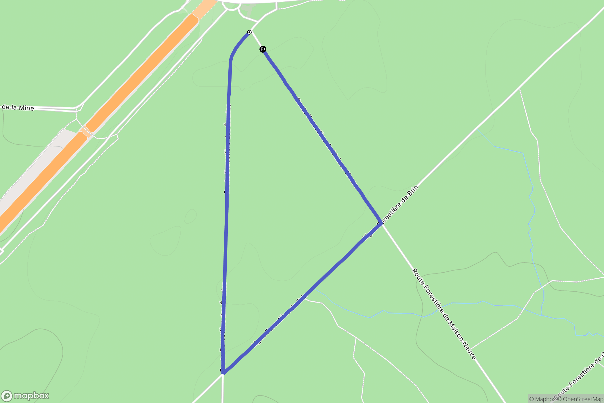 Liffré : carte du parcours de randonnée - France