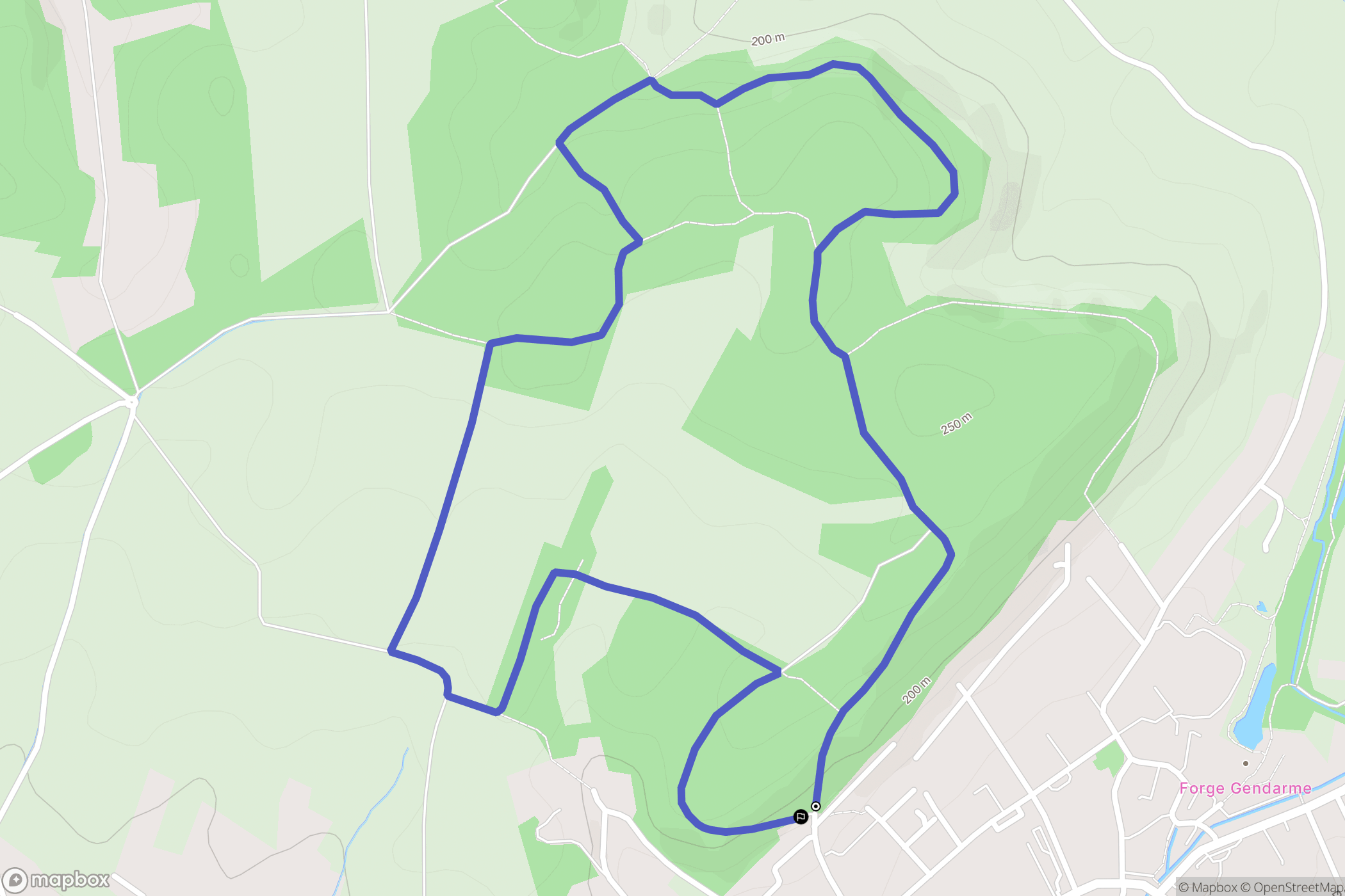 Vrigne aux Bois : carte du parcours de randonnée - France