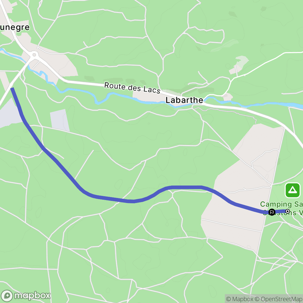 Soustons : carte du parcours de randonnée - France