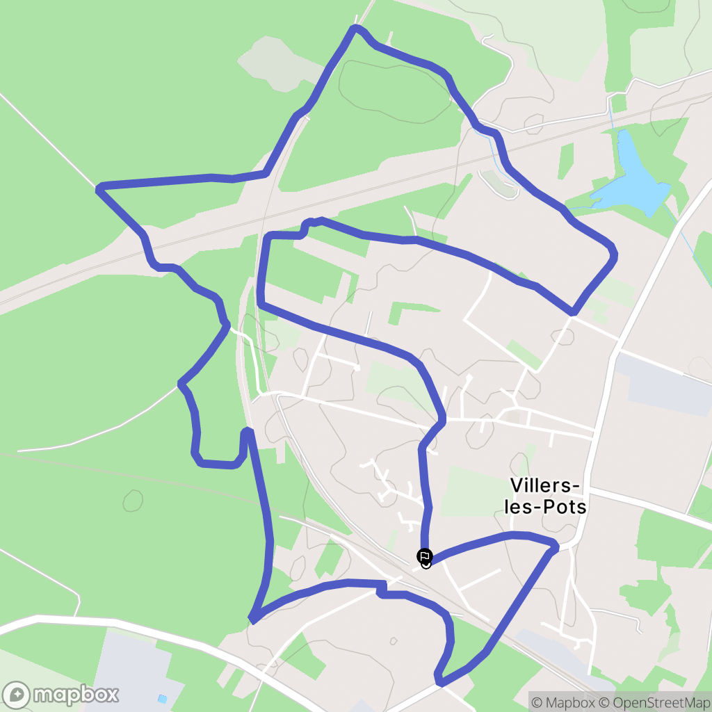 Villers-les-Pots : carte du parcours de randonnée - France