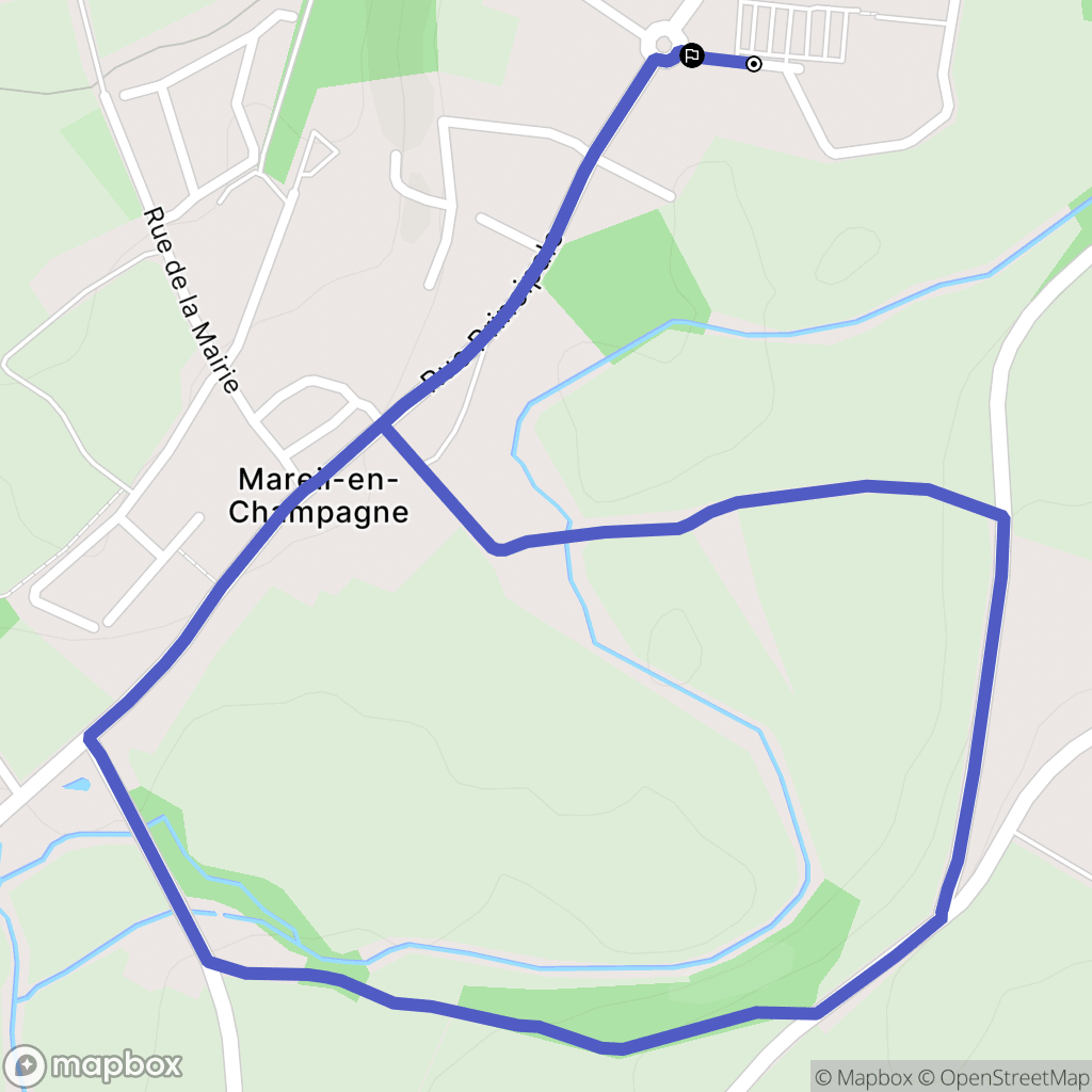 Mareil-en-Champagne : carte du parcours de randonnée - France