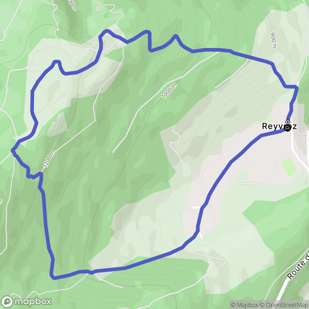 Reyvroz : carte du parcours de randonnée - France