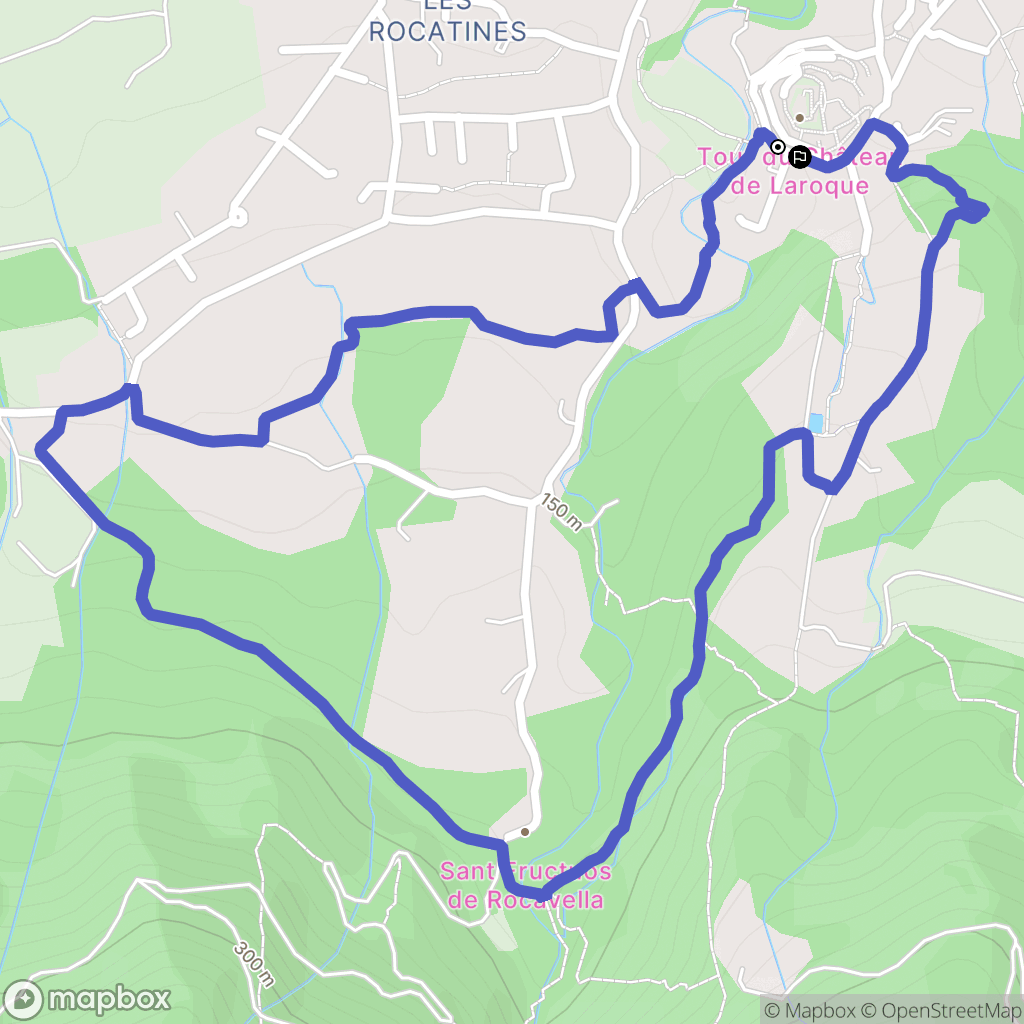 Laroque-des-Albères : carte du parcours de randonnée - France