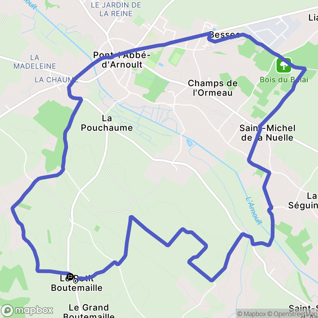 Sainte-Gemme : carte du parcours de randonnée - France