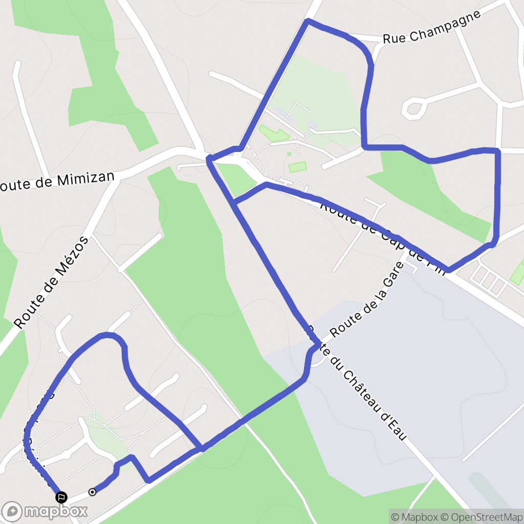 Escource : carte du parcours de randonnée - France