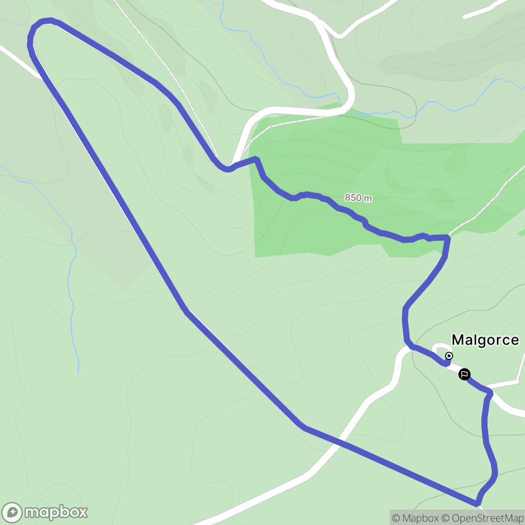 Saint-Martin-Valmeroux : carte du parcours de randonnée - France