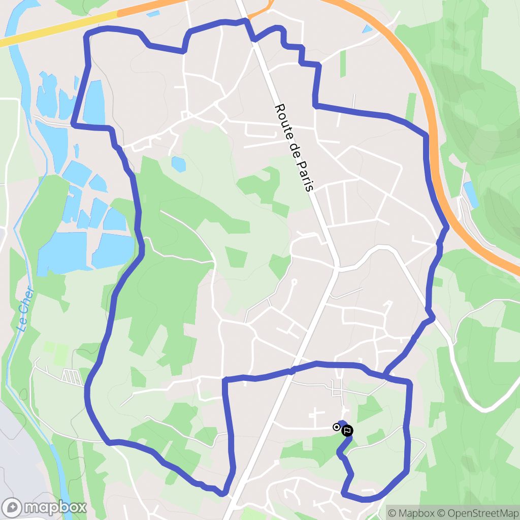 Désertines : carte du parcours de randonnée - France
