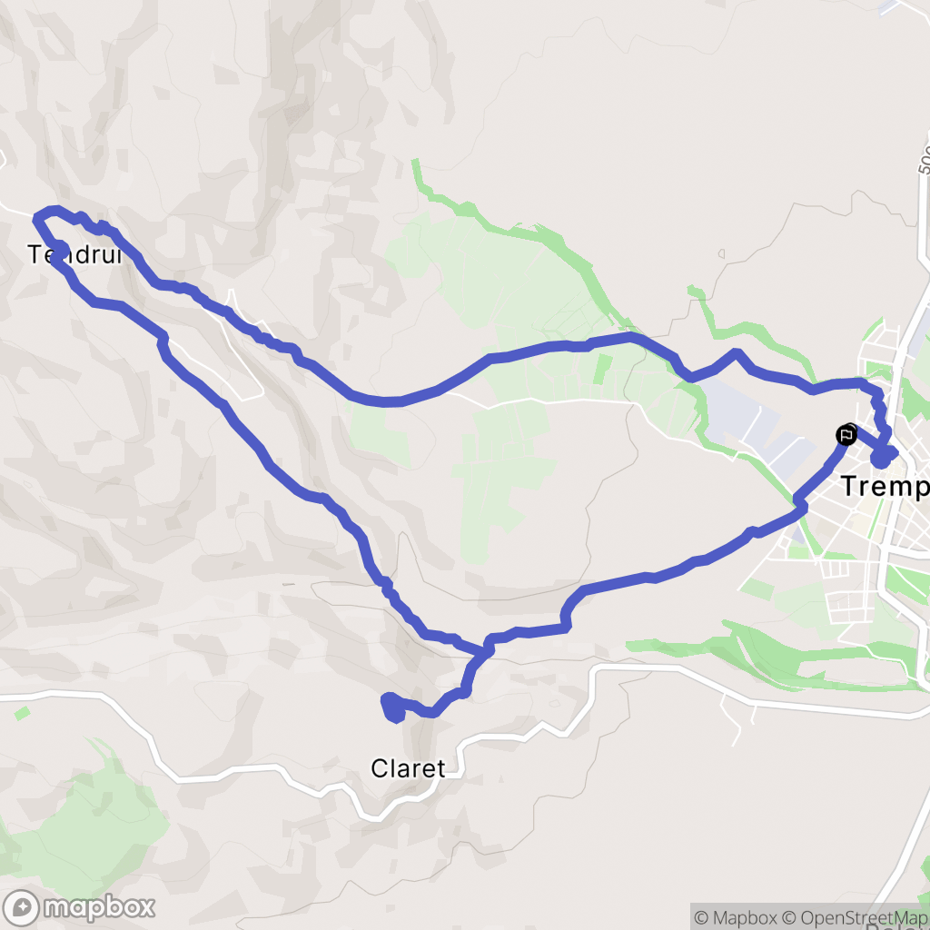 Tremp : carte du parcours de randonnée - Spain