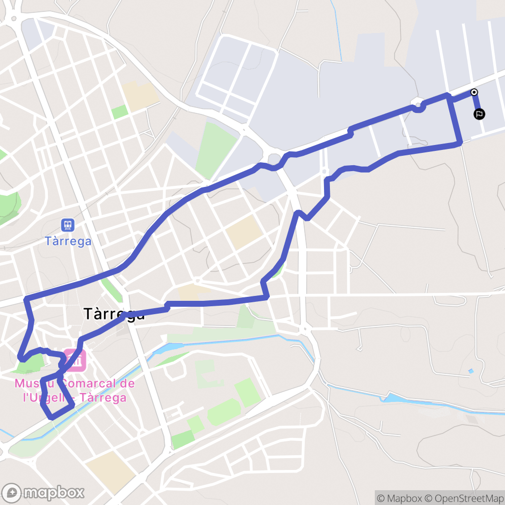 Tàrrega : carte du parcours de randonnée - Spain