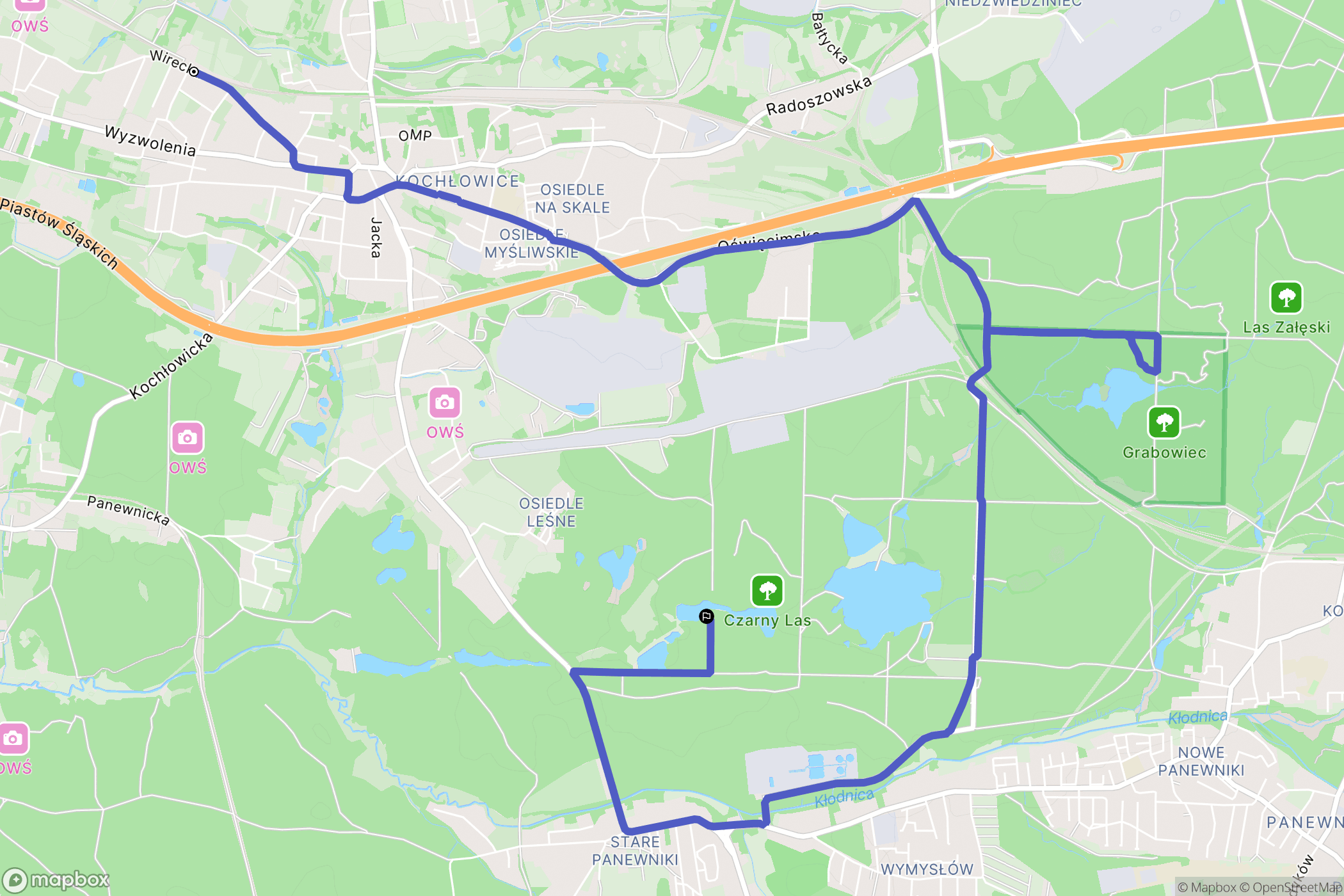 Ruda Śląska: mapa trasy - Poland