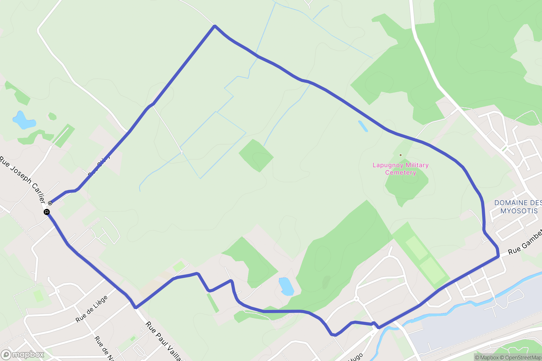 Lozinghem : carte du parcours de randonnée - France