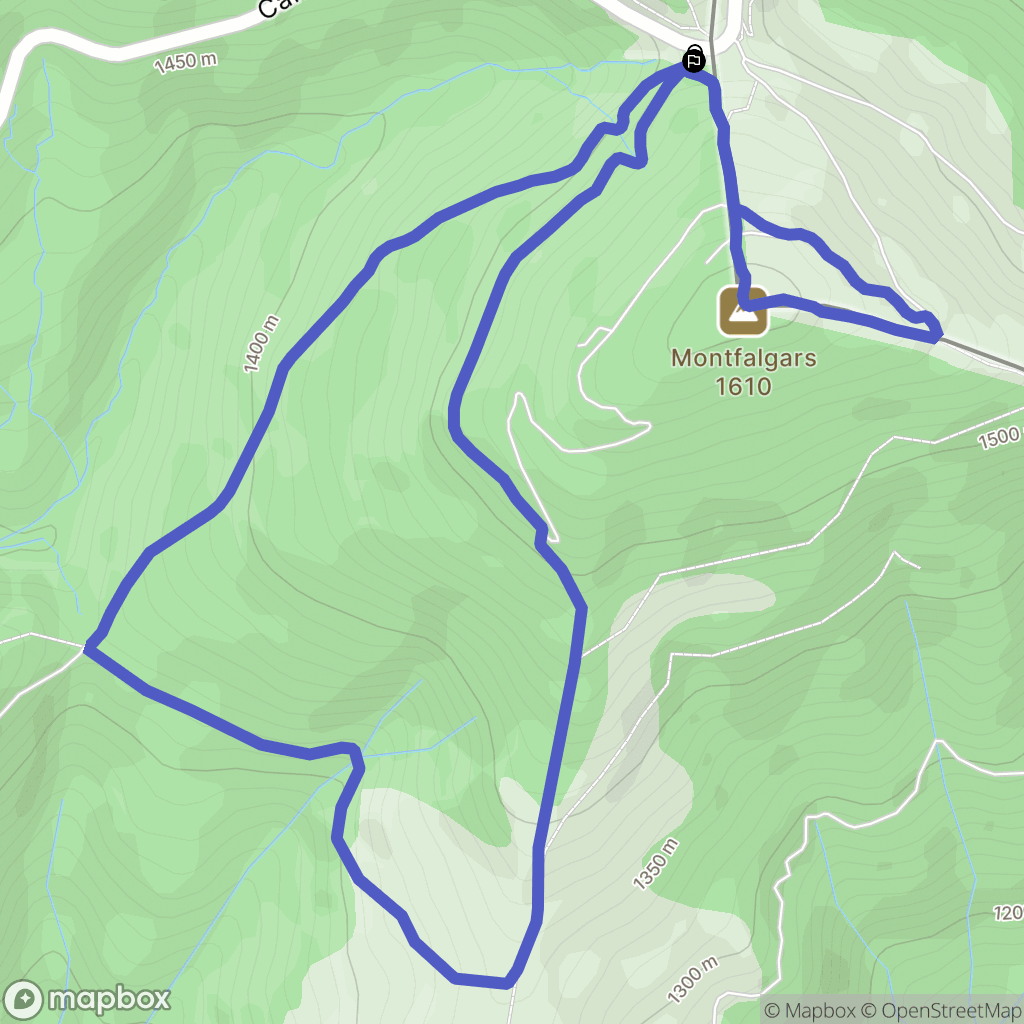 Molló : carte du parcours de randonnée - Spain