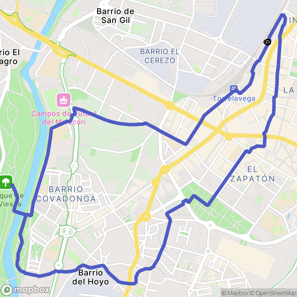 Torrelavega : carte du parcours de randonnée - Spain