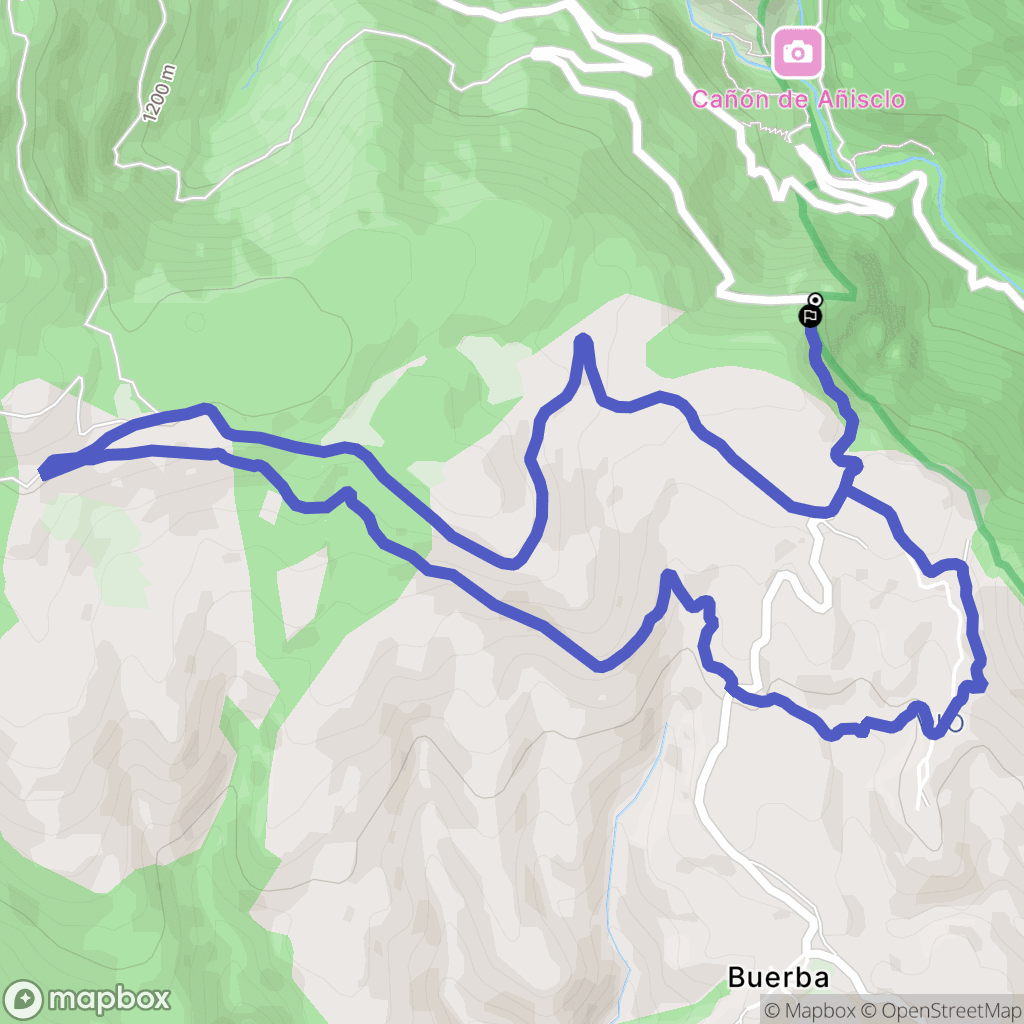Vio : carte du parcours de randonnée - Spain