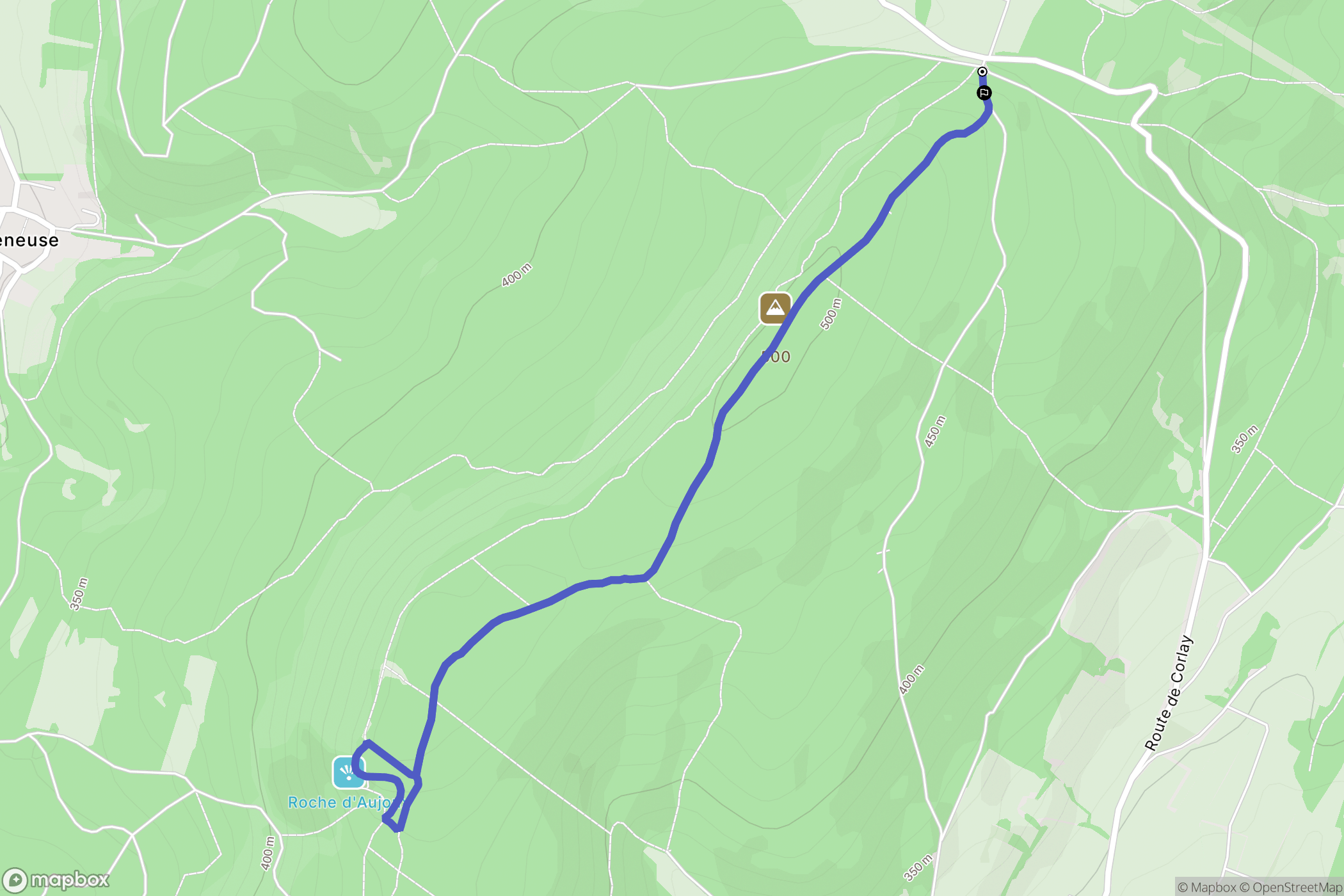 Nanton : carte du parcours de randonnée - France