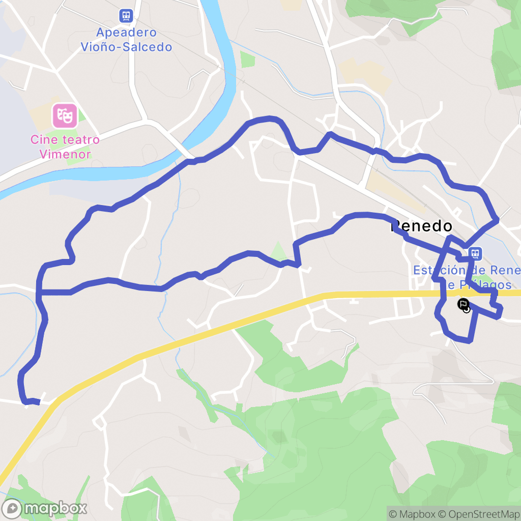 Renedo de Piélagos : carte du parcours de randonnée - Spain