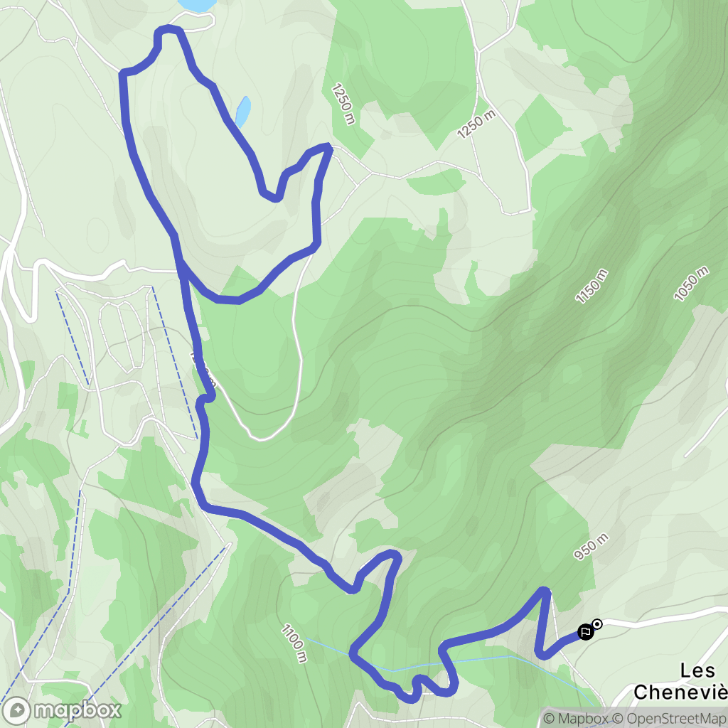 Saint-Jeoire : carte du parcours de randonnée - France