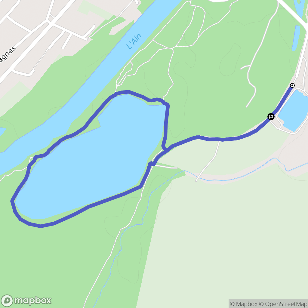 Priay : carte du parcours de randonnée - France