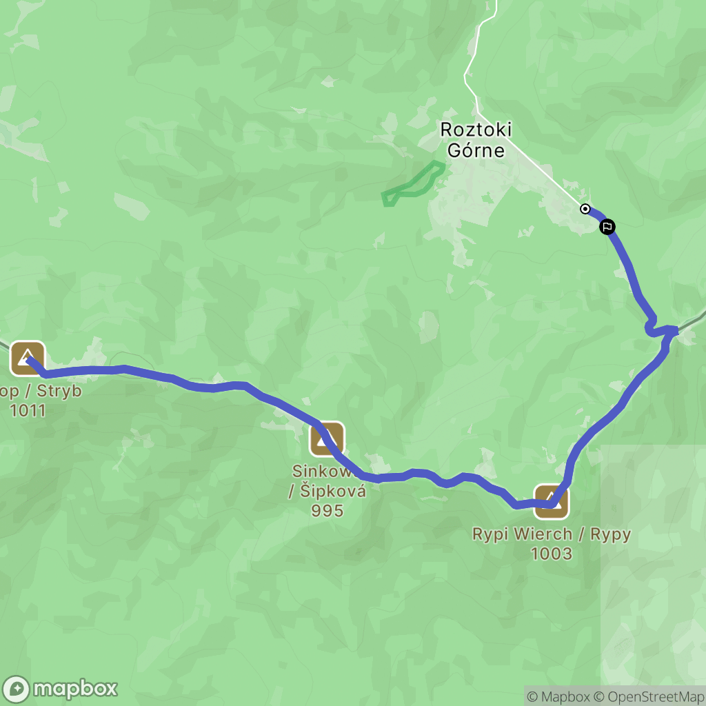 Przysłup: mapa trasy - Poland