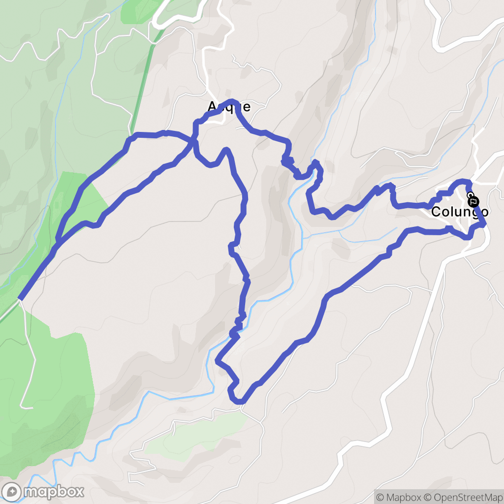 Colungo : carte du parcours de randonnée - Spain