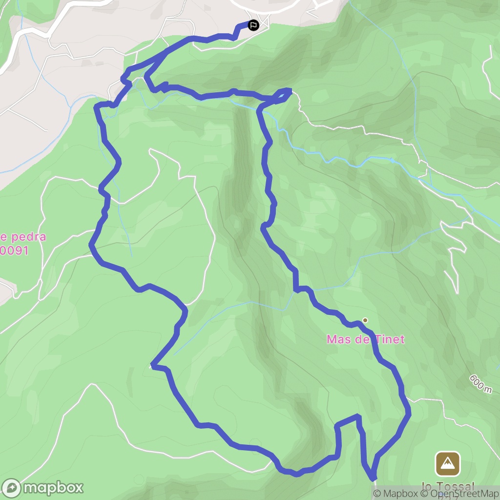 Mont-ral : carte du parcours de randonnée - Spain