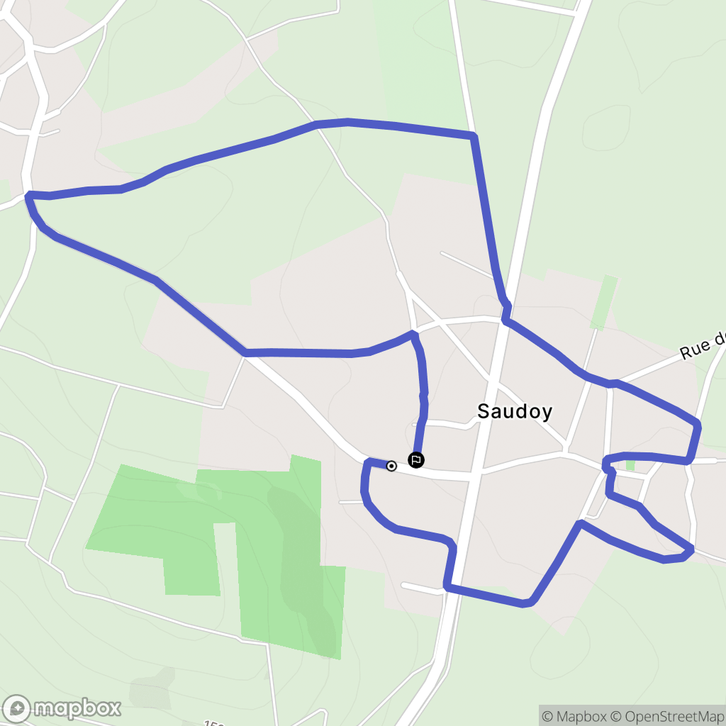 Saudoy : carte du parcours de randonnée - France