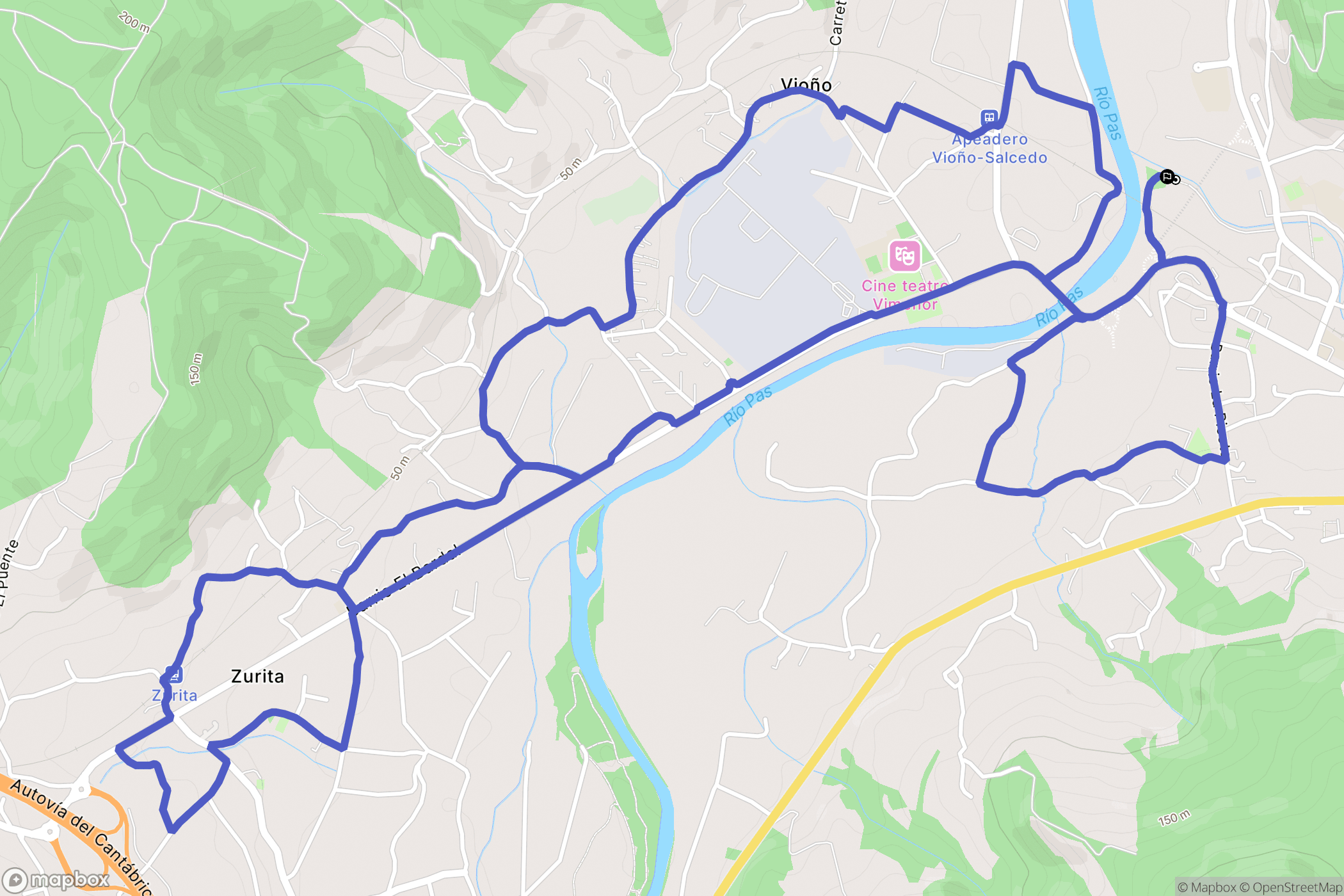  : carte du parcours de randonnée - Spain