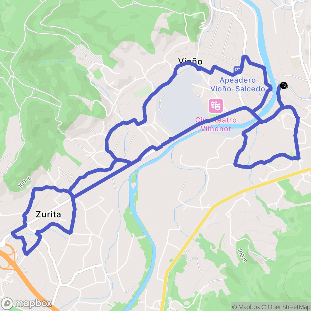  : carte du parcours de randonnée - Spain
