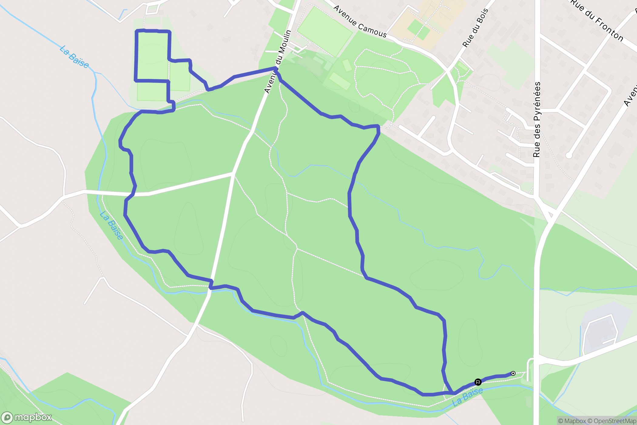 Pardies : carte du parcours de randonnée - France
