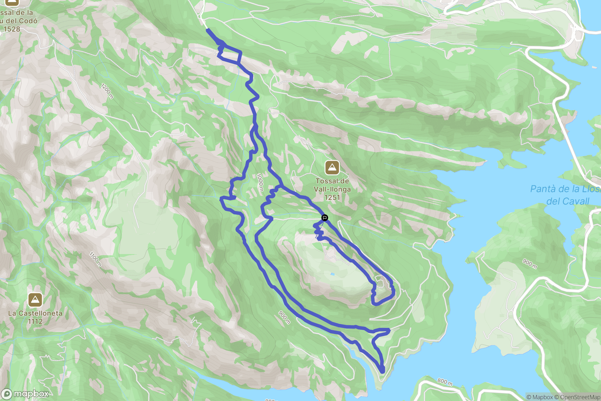 Sant Llorenç de Morunys : carte du parcours de randonnée - Spain