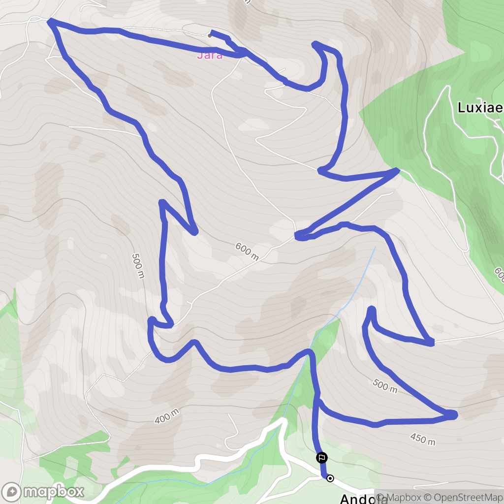 Irouléguy : carte du parcours de randonnée - France