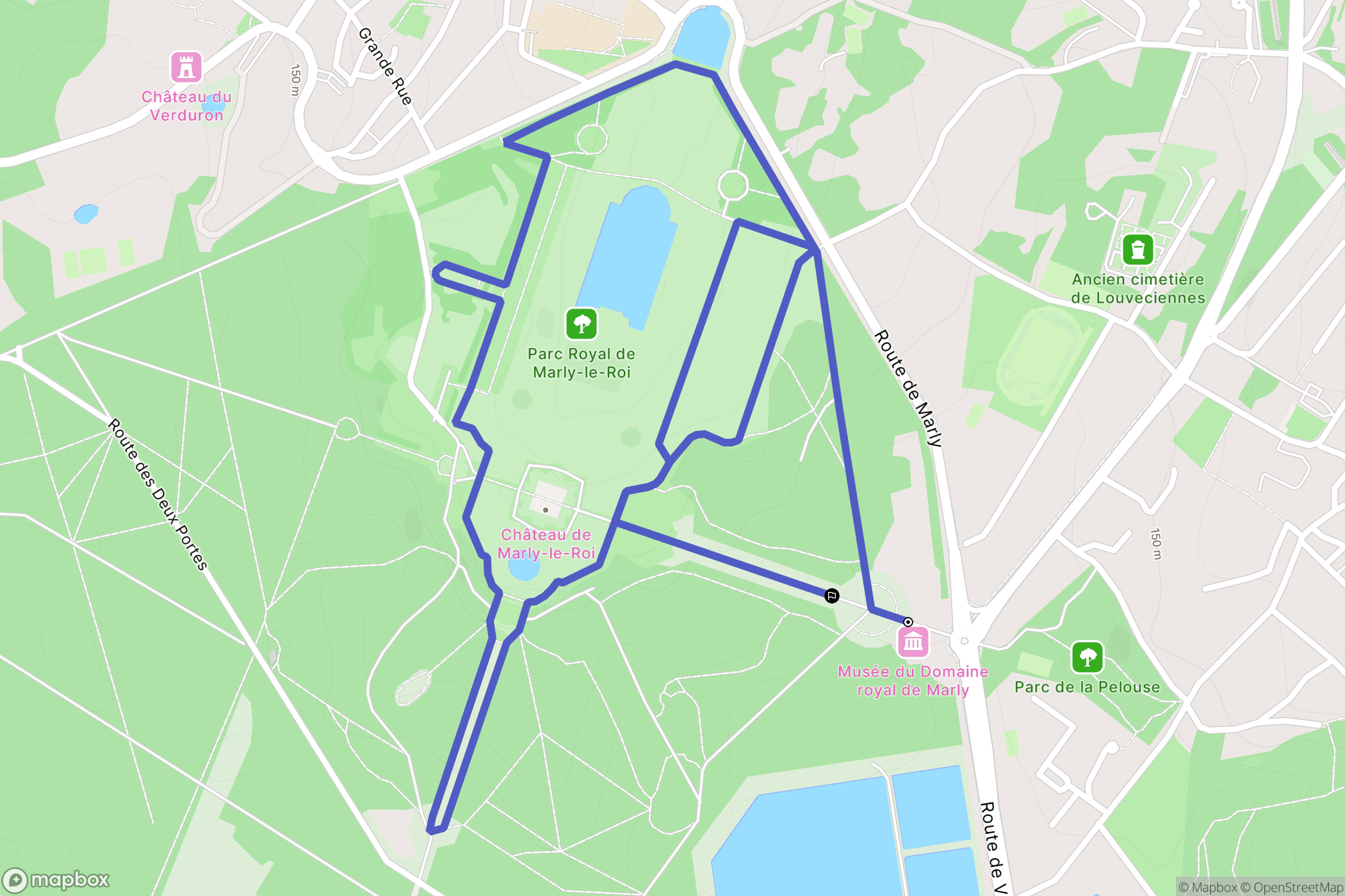 Marly-le-Roi : carte du parcours de randonnée - France