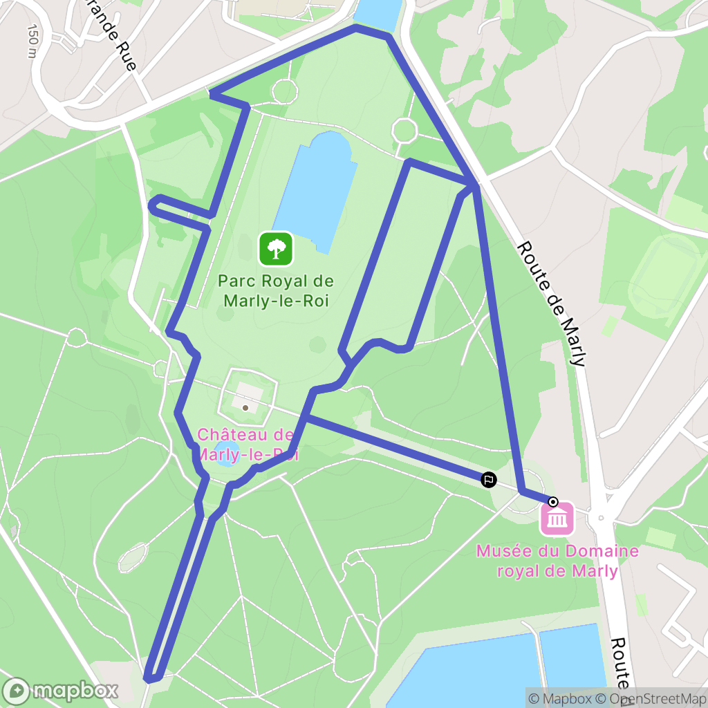 Marly-le-Roi : carte du parcours de randonnée - France