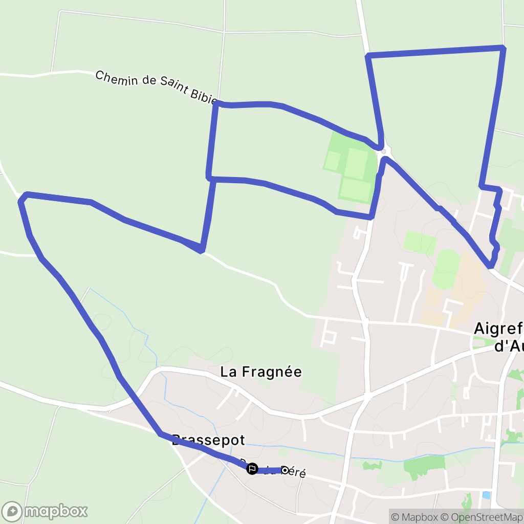 Aigrefeuille-d'Aunis : carte du parcours de randonnée - France