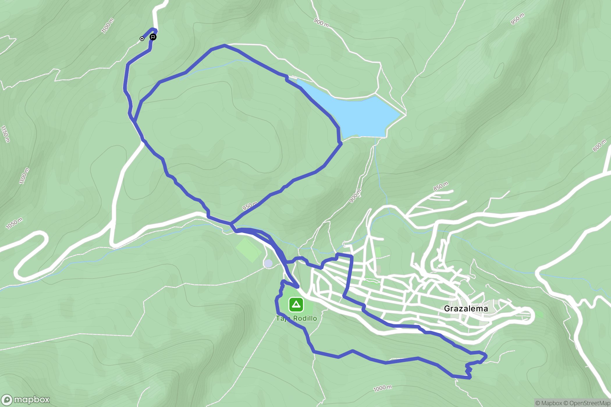 Grazalema : carte du parcours de randonnée - Spain