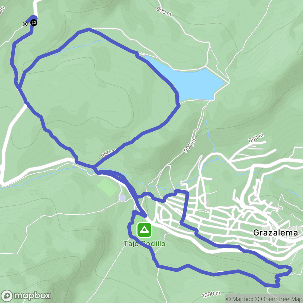 Grazalema : carte du parcours de randonnée - Spain