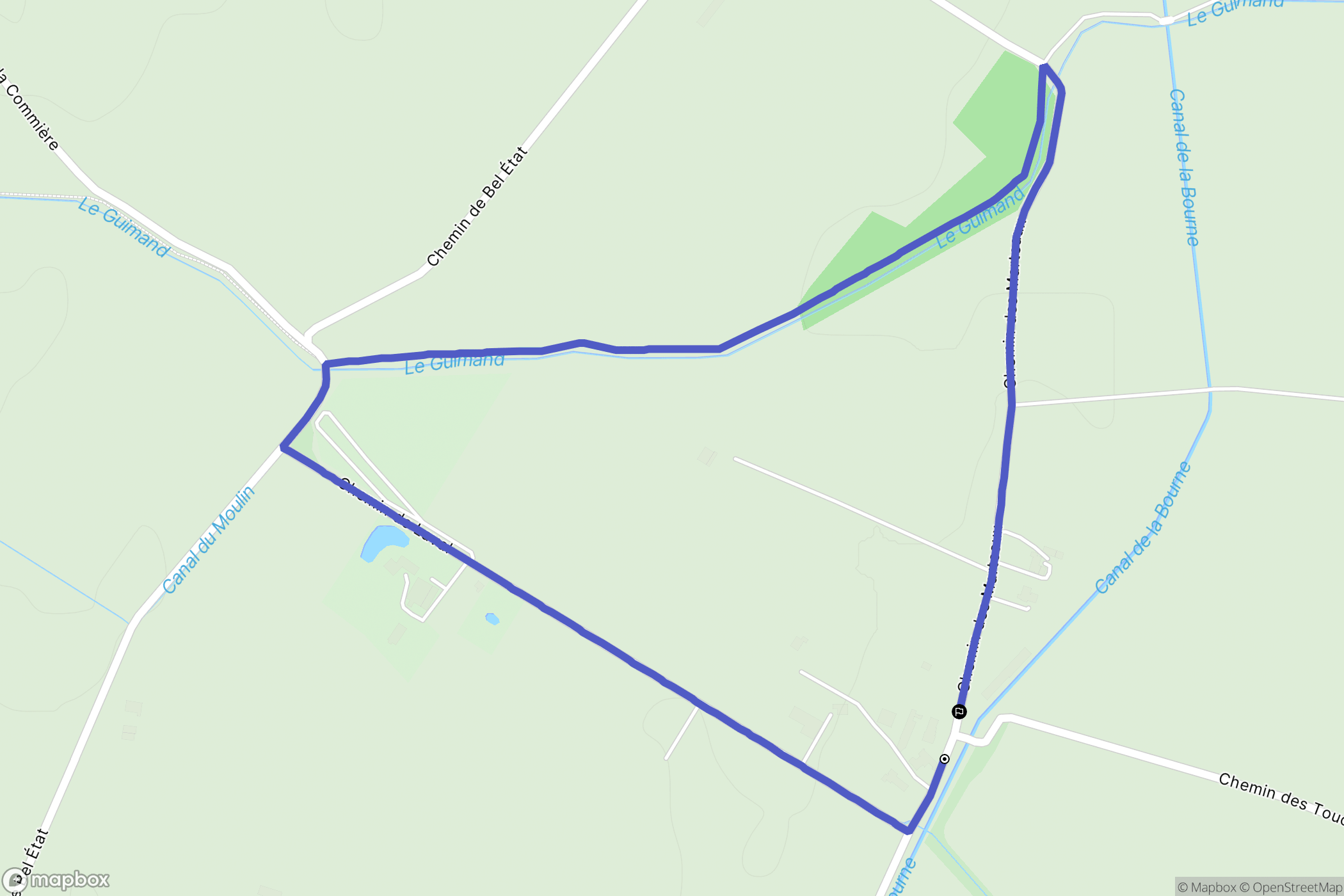 Montélier : carte du parcours de randonnée - France