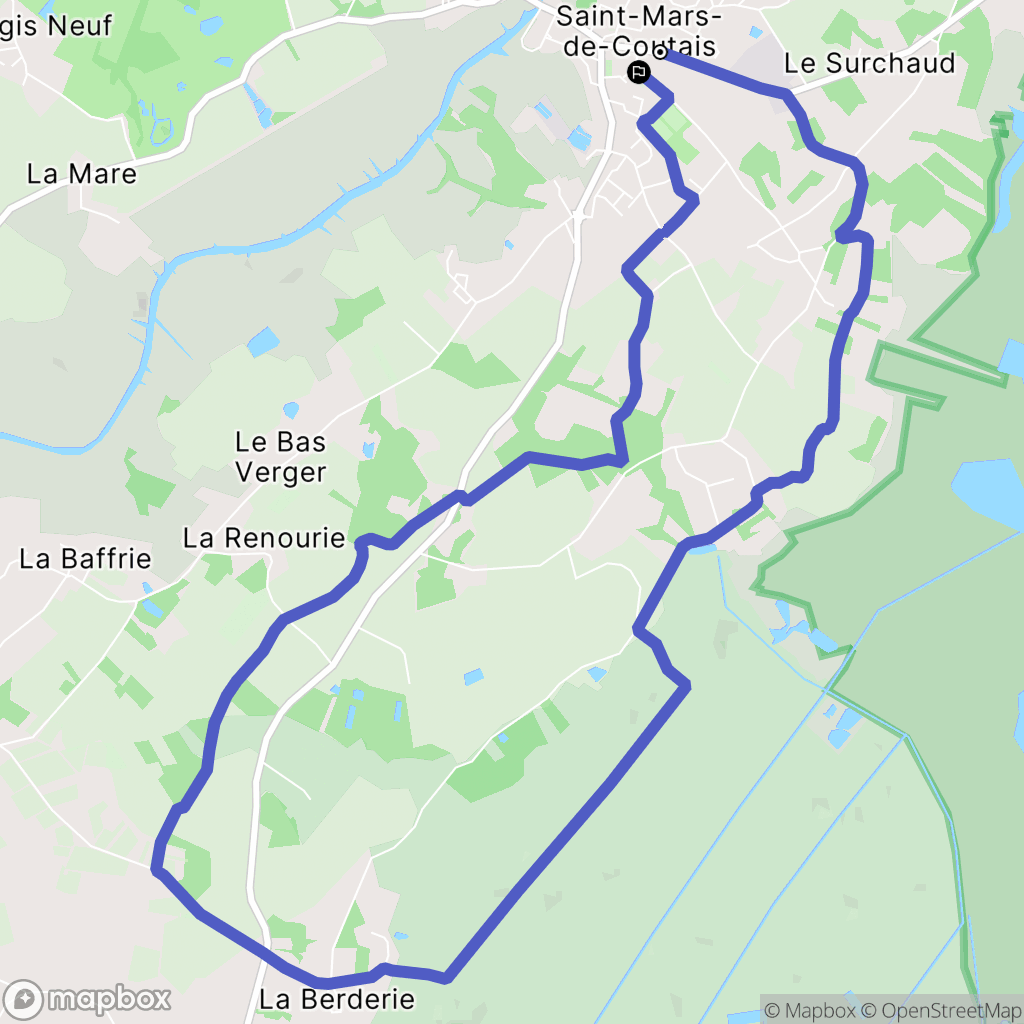 Saint-Mars-de-Coutais : carte du parcours de randonnée - France