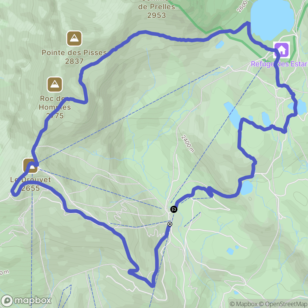 Orcières : carte du parcours de randonnée - France